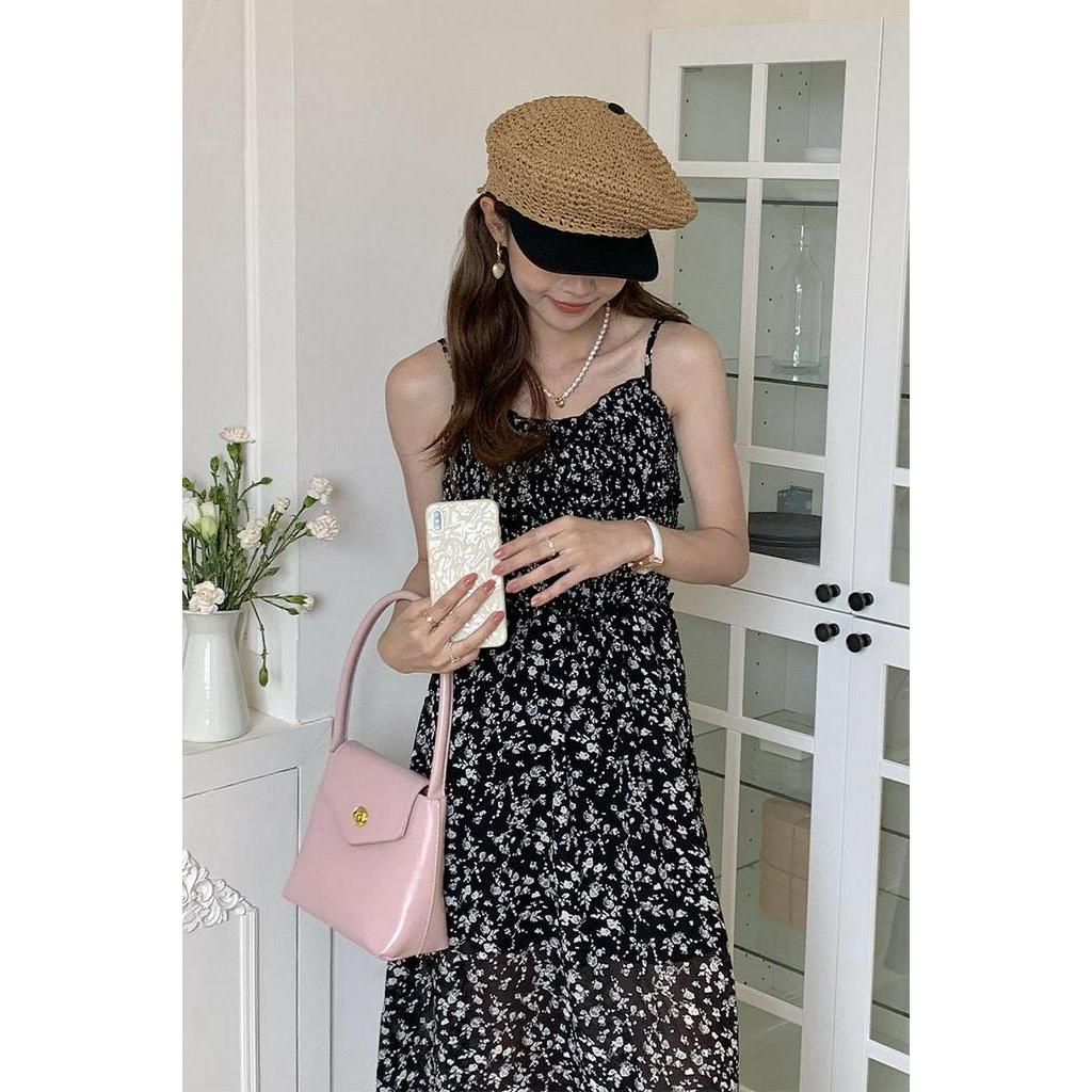 Đầm Hoa Màu Đen Phong Cách Pháp Thời Trang Xuân Hè 63986