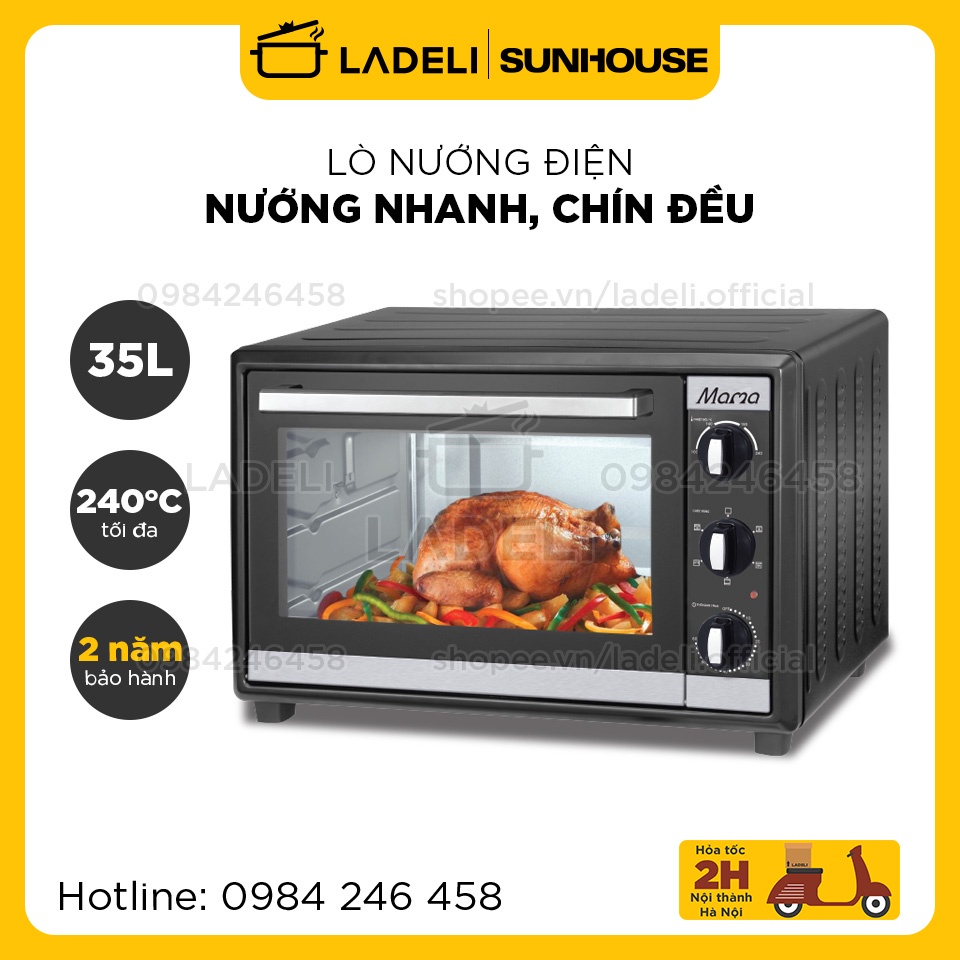 Lò nướng 35L SUNHOUSE SHD4235 bảo hành 2 năm