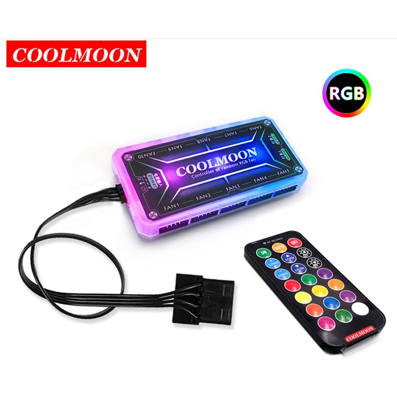 Quạt tản nhiệt cho máy tính Coolmoon Y1 led RGB tùy chọn