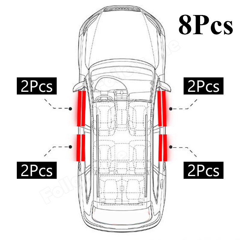 Set 8 Miếng Dán Chống Trầy Cho Cửa Xe Hơi Honda Civic CRV XRV URV City Rs150r Rs150r EX5 Jazz City Jazz City Accord