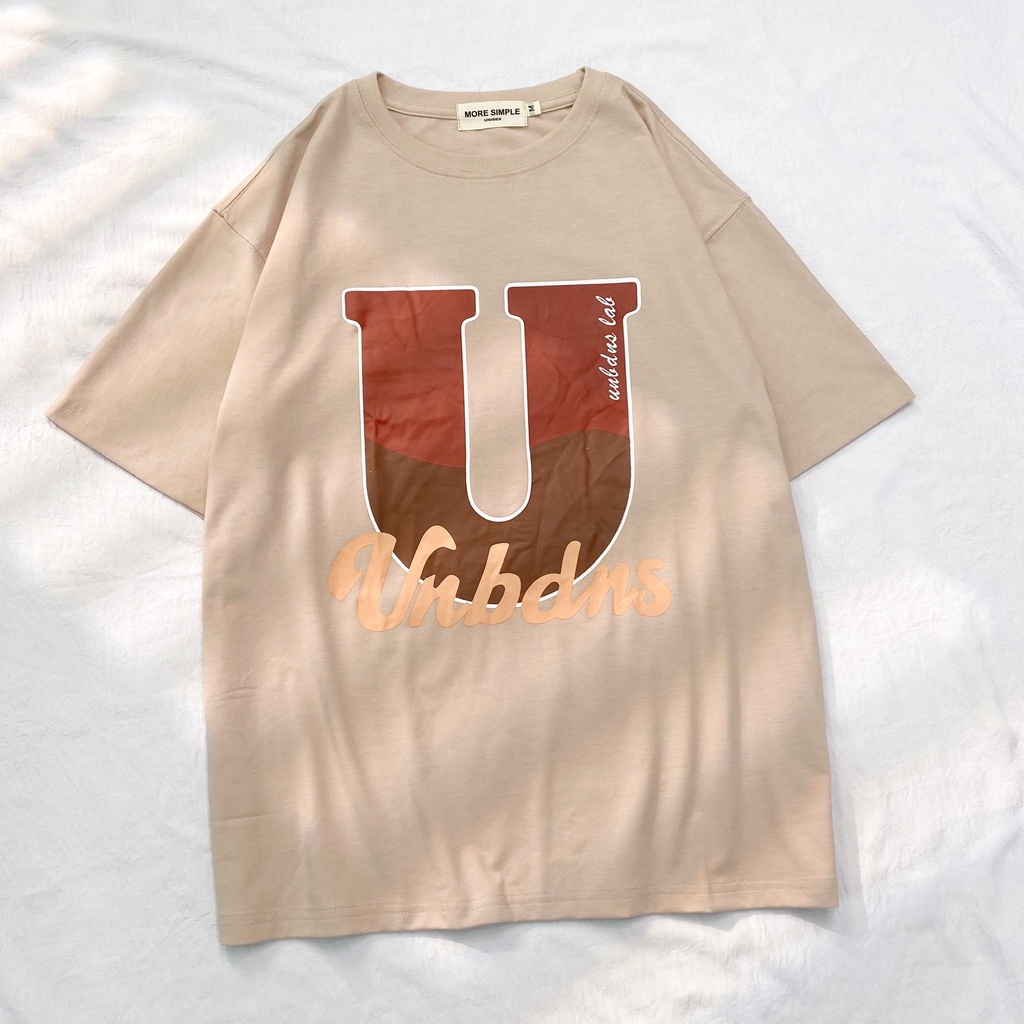 Áo phông Tay Lỡ Unbdrs Nam Nữ Unisex DINO vải thun tici - áo thun cổ tròn in chữ U Form Rộng Phong Cách Ulzzang - GIDI