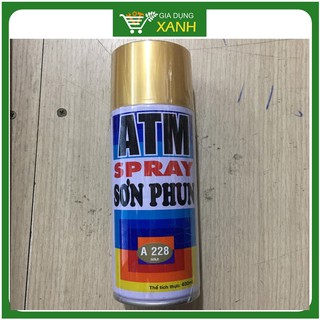 Sơn xịt ATM Vàng kim A228, 400ml