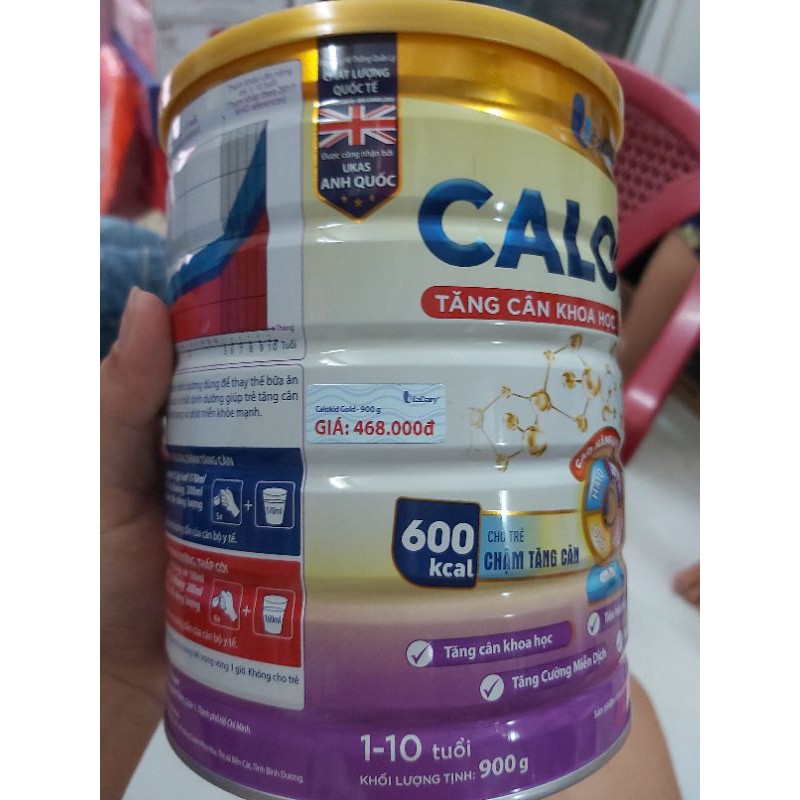  Sữa Bột Vitadairy Calokid Gold Hộp 900g (Tăng cân khoa học, tiêu hóa tốt)