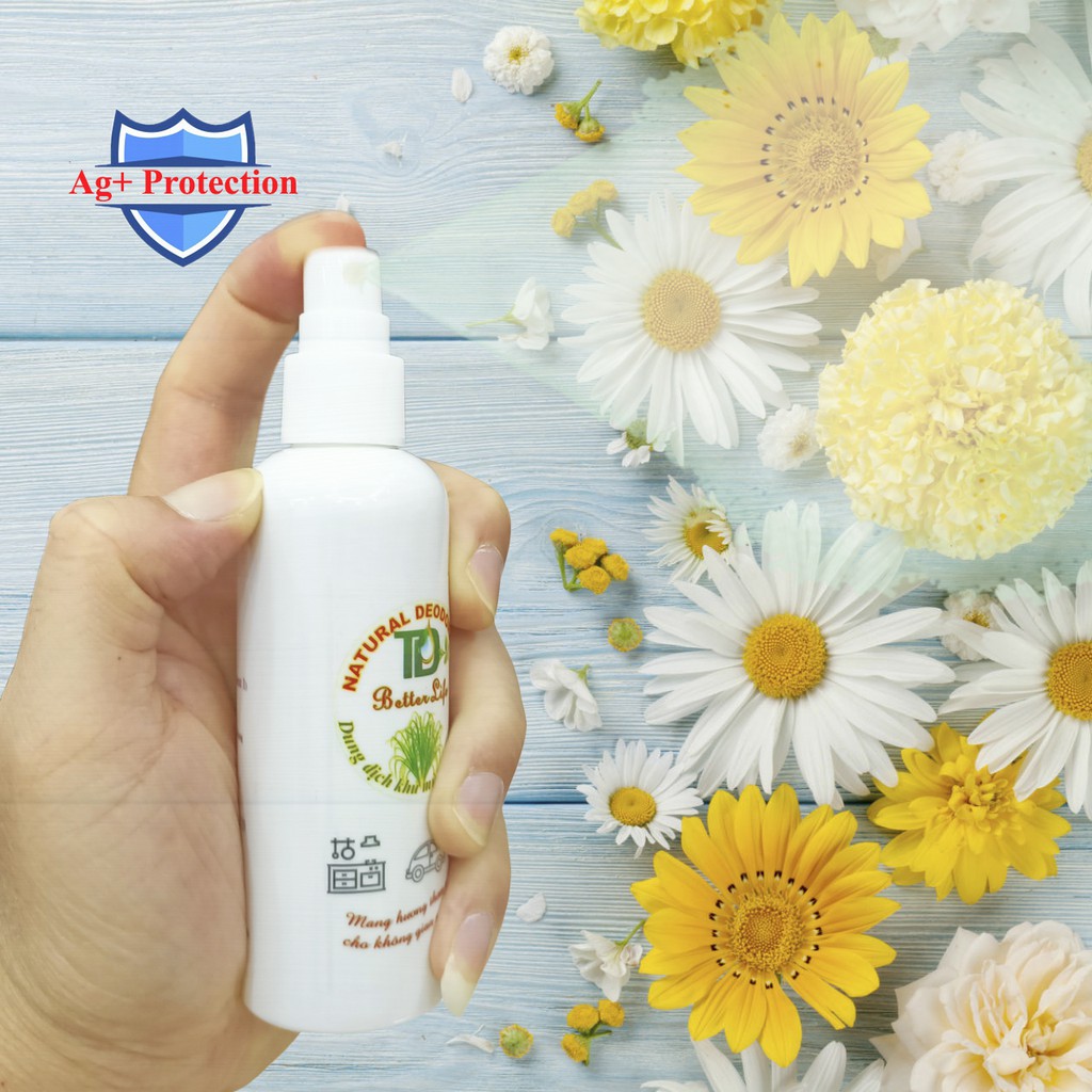 Xịt khử mùi hôi nách, hôi chân nano bạc Natural Deorant 100ml