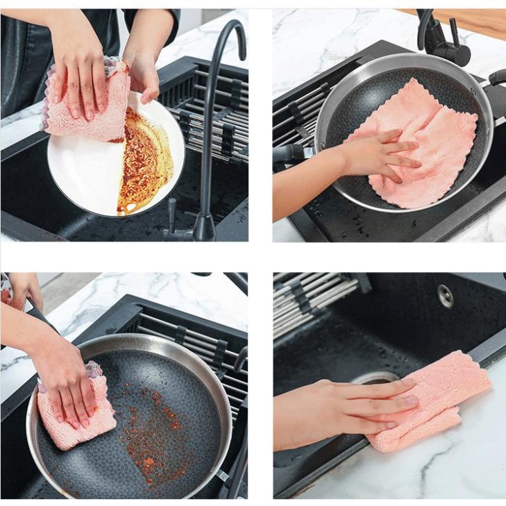 Combo 10 Khăn Lau Bếp Đa Năng Khăn Lau Chén - Khăn Lau Siêu Thấm