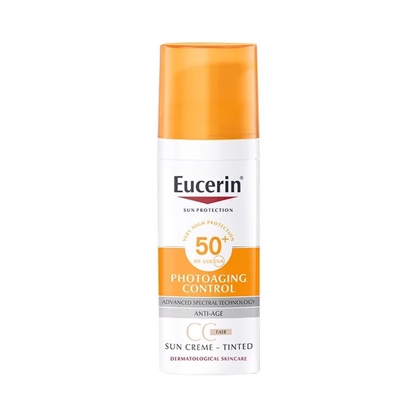 Kem chống nắng SPF 50+ có màu phấn Eucerin Sun Creme Tinted CC Fair SPF 50+