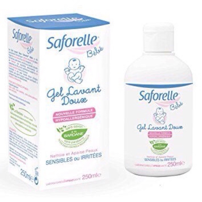 Gel tắm gội dịu nhẹ cho bé Saforelle Bebe 250ml