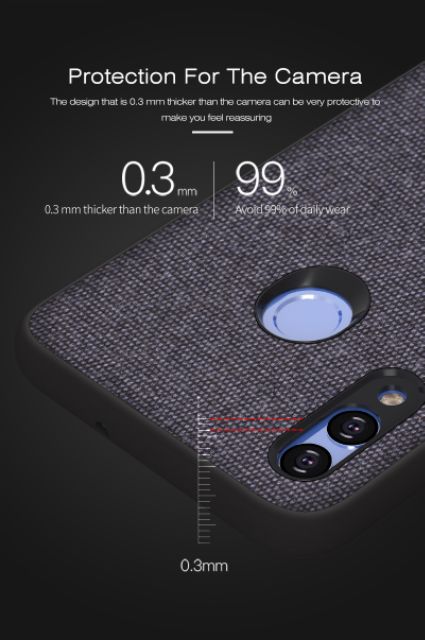 Ốp lưng Huawei Y9 2019 vải da mềm thời trang cao cấp xè xè