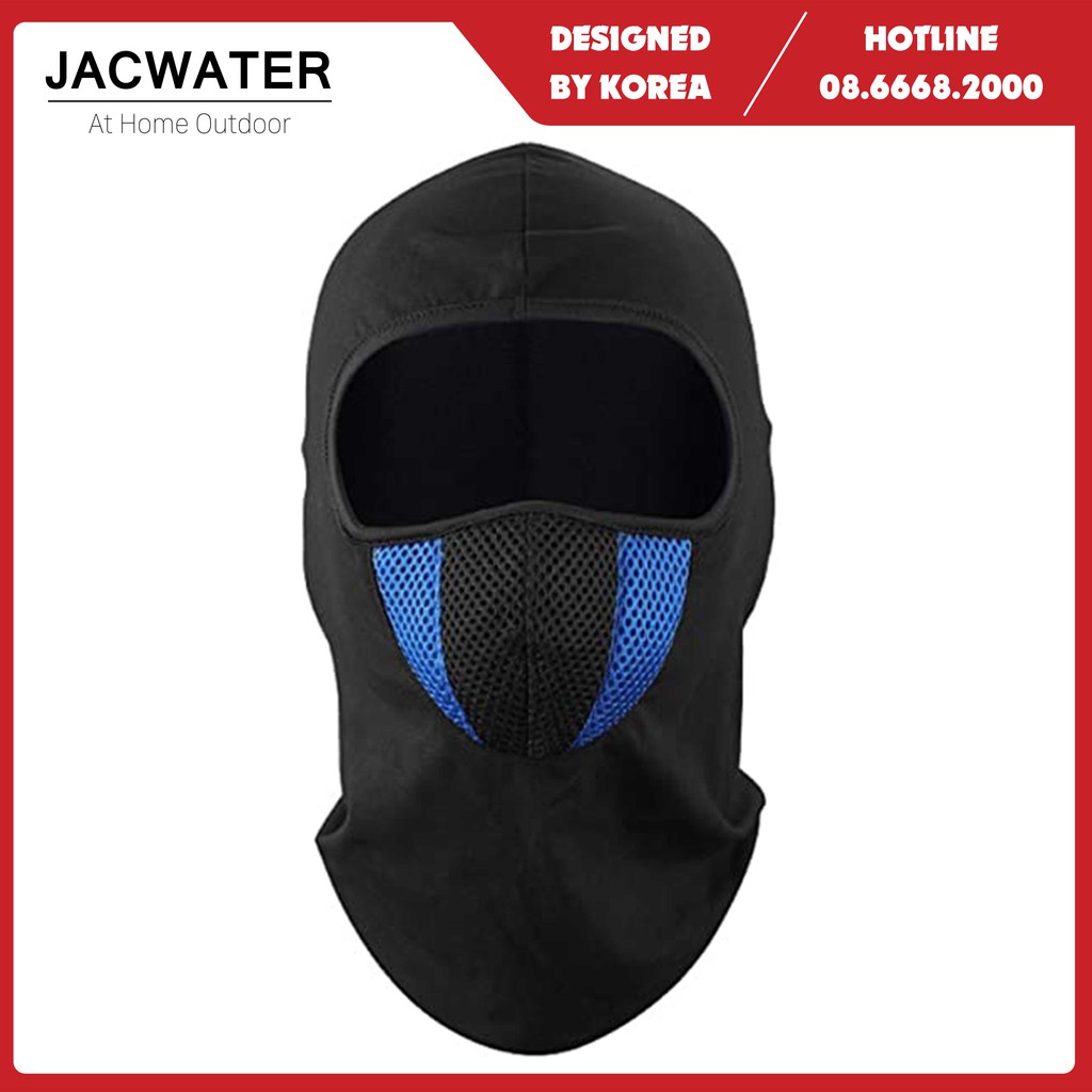 Khẩu trang vải ninja che kín mặt cao cấp chống nắng bụi trùm đầu cho nam nữ JACWATER