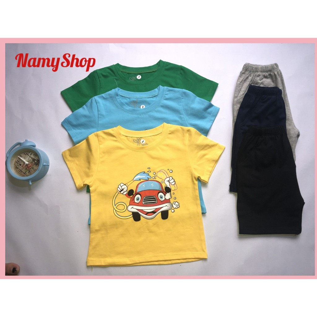 [HCM] Bộ quần áo cho bé trai 5-18kg, vải thun COTTON 4 chiều siêu đẹp, thun Việt Nam (NamyShop39)