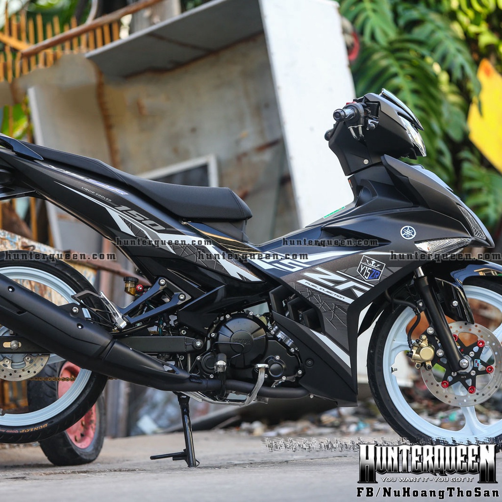 Tem rời UV cao cấp dán Xe Exciter 150 phiên bản Y15ZR đen nhám. Chỉnh sửa theo ý, phối tem theo màu xe