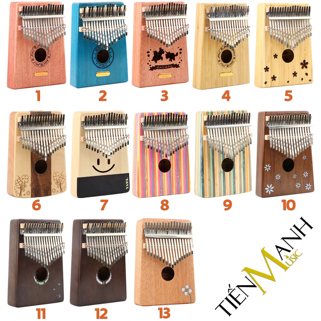 Đàn Kalimba Yael 17 Phím Y17 Chính Hãng (Cam kết 100% nhập khẩu bởi Tiến Mạnh Music - Hàng có sẵn)