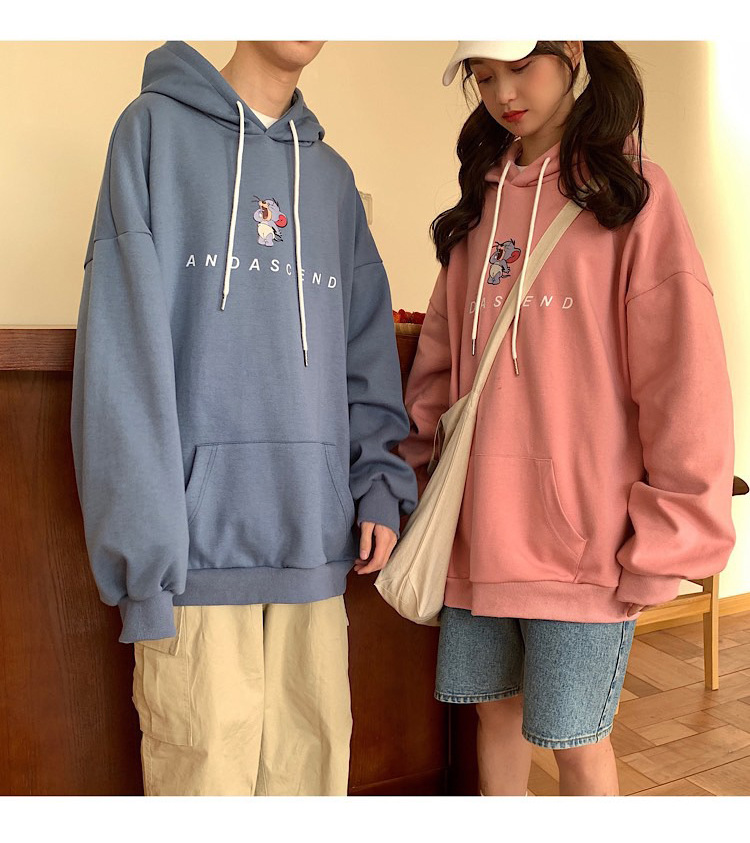 Áo Hoodie Dáng Rộng Thời Trang Năng Động Cho Cặp Đôi