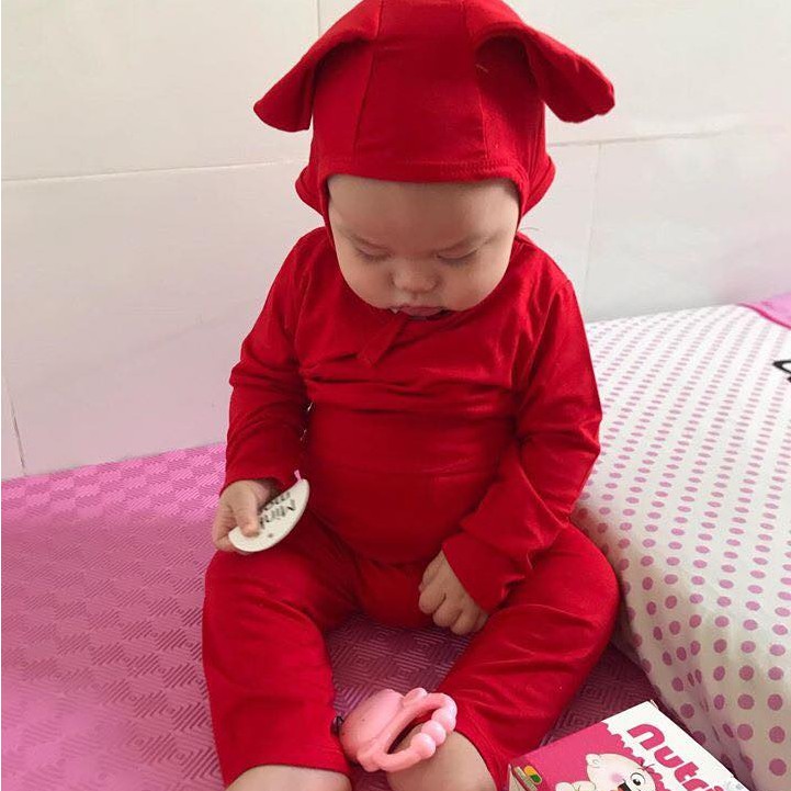 [RẺ VÔ ĐỊCH]  Bộ thu đông tai thỏ bé trai bé gái MINKY MOM + kèm mũ nón cạp cao 100% chất thun lạnh