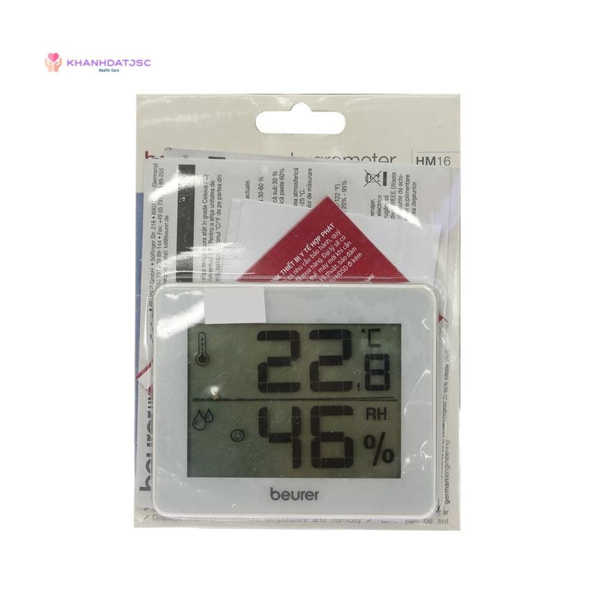 [Chăm sóc sức khỏe gia đình] Nhiệt ẩm kế hãng Beurer (Đức) HM16, đo nhiệt độ và độ ẩm