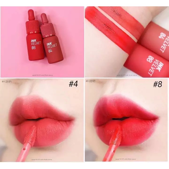 [Mẫu 2019] Son Kem Lì Peripera Ink Velvet Lip Tint #08_Sellout_Red : Màu đỏ hồng.