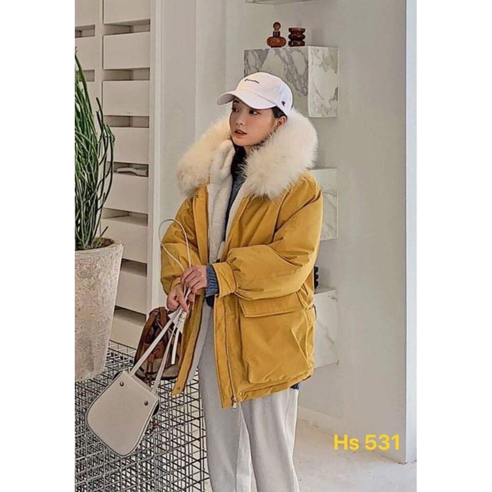 Áo khoác nữ, Áo Khoác Kaki 2 Lớp Lông Cừu Hàn Quốc - Áo Phao Siêu Dày | BigBuy360 - bigbuy360.vn