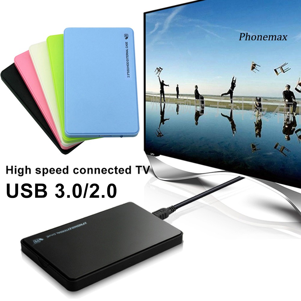 Hộp Đựng Ổ Cứng Ngoài Usb 3.0 / 2.0 2.5inch Sata Dành Cho Điện Thoại / Pc