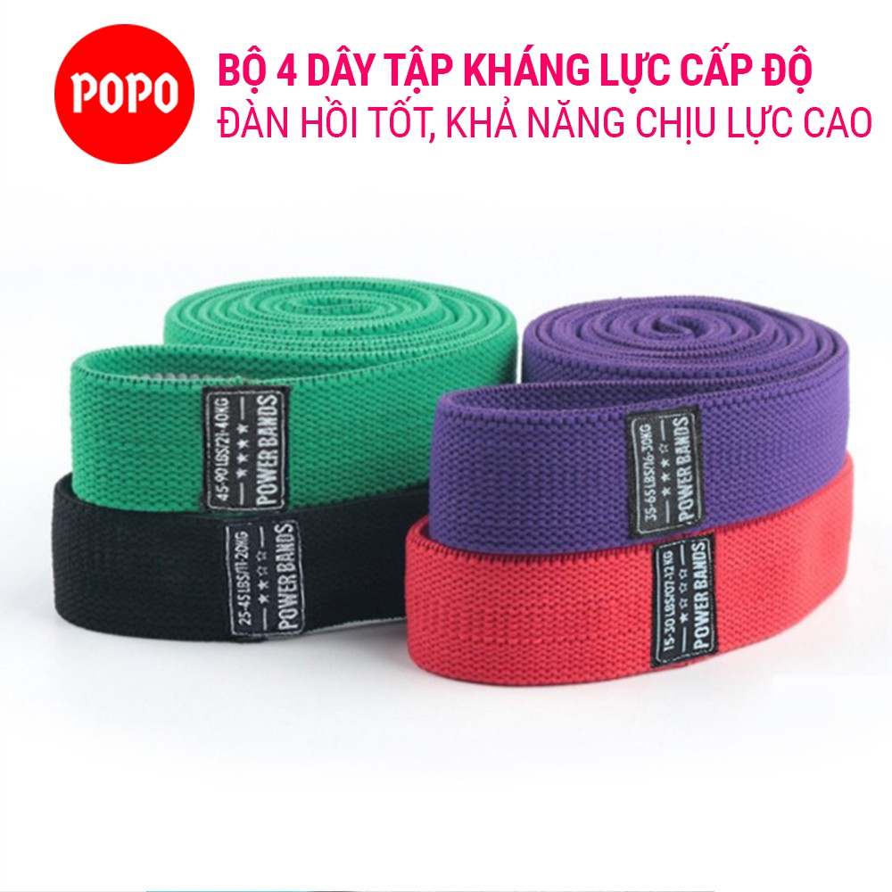 Dây kháng lực YOGA theo cấp độ, dây đàn hồi , khả năng chịu lực tốt, độ bền cao YGB5 dây tập toàn thân tập thể hình POPO