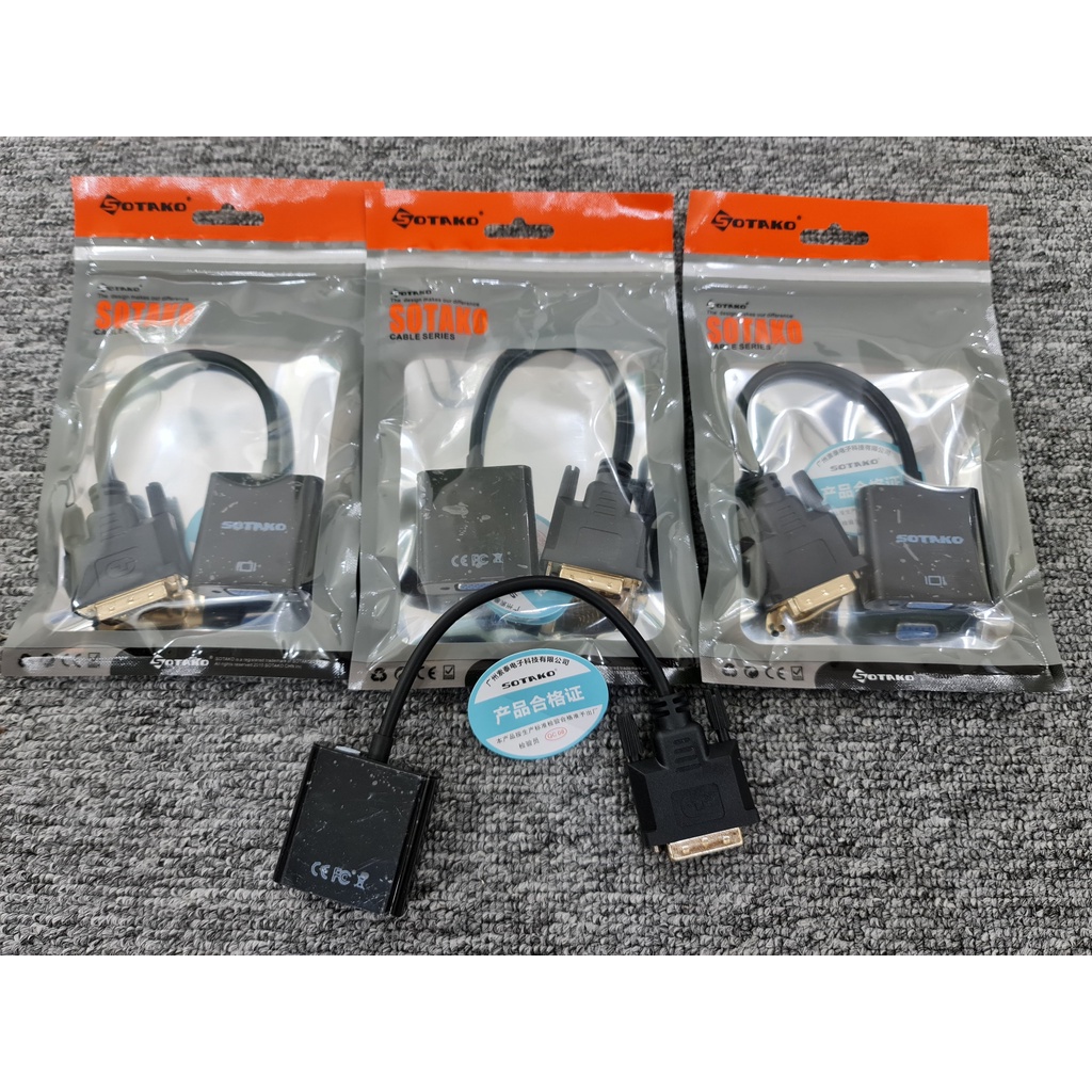 [SOTAKO- Chính hãng]Cáp chuyển DVI sang HDMI, Cáp chuyển DVI sang VGA SOTAKO, hàng chất lượng tốt, giá rẻ