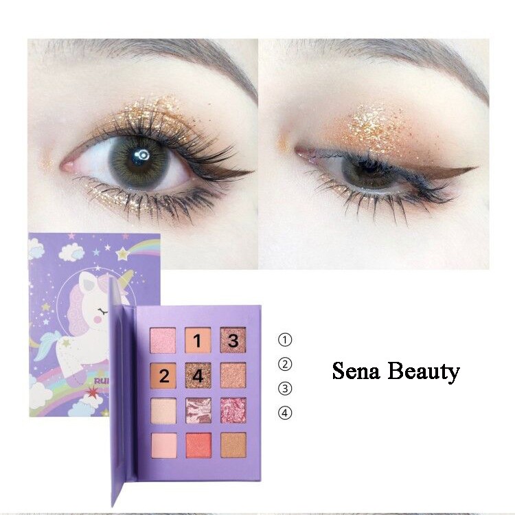 Bảng phấn mắt Ruhuatuo 12 ô hoạt hình Sena Beauty | BigBuy360 - bigbuy360.vn