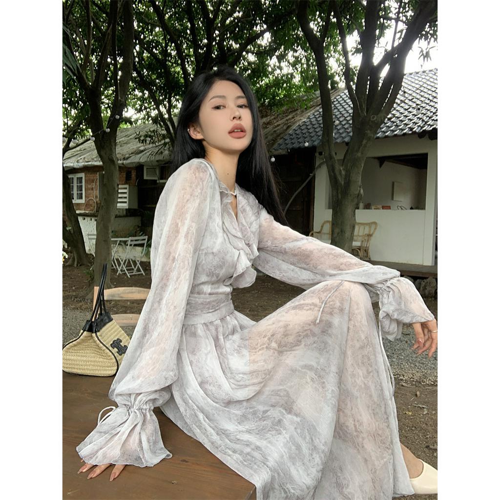 Chân Váy Voan Dài Lưng Cao Thời Trang Dành Cho Nữ