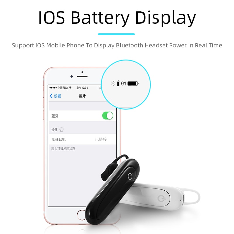 Tai Nghe Bluetooth Móc Vành Tai Không Dây 24h Cho Iphone Xiaomi