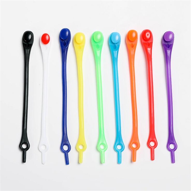 Bộ 12 Dây Buộc Giày Thể Thao Bằng silicone Co Giãn An Toàn Cho Nam Và Nữ