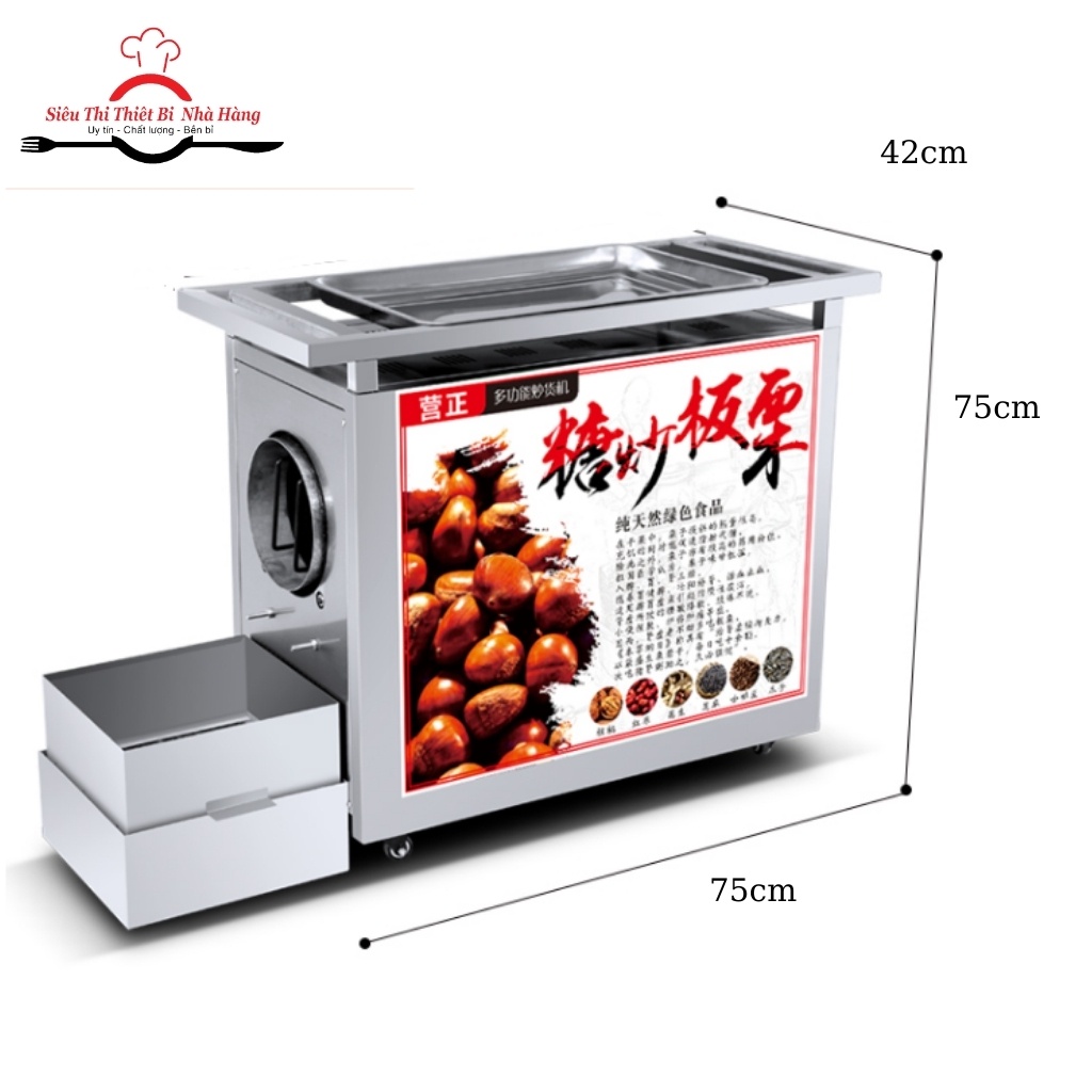 Máy rang hạt, máy rang hạt dẻ 5-7 kg_HÀNG CHÍNH HÃNG bảo hành 12 tháng