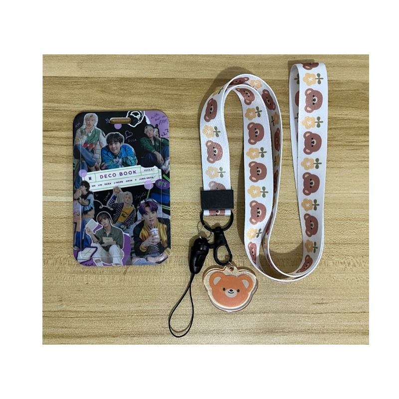Ví Đựng Thẻ Phong Cách Kpop BTS BT21 Bangtan Boys Giá Đỡ