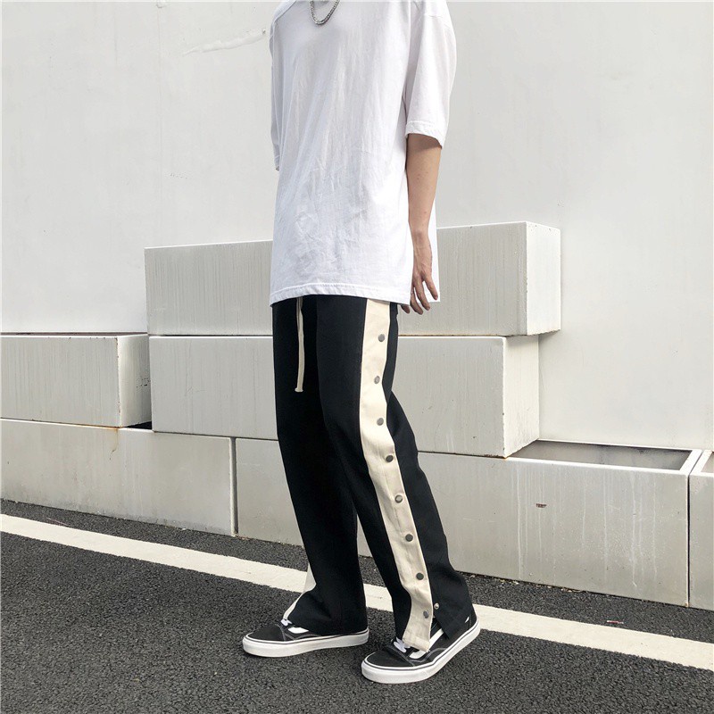 Quần Dài Nam Ống Rộng Thời Trang Âu Mỹ Cá Tính