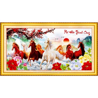 Tranh đính đá Mã đáo thành công VS018, VS422, VS351, DF844, VS423, DF222 - tự đính (4 size)