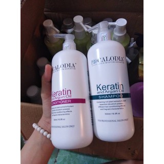 DẦU GỘI XẢ CALODIA KERATIN PHỤC HỒI TÓC HƯ TỔN 500ML