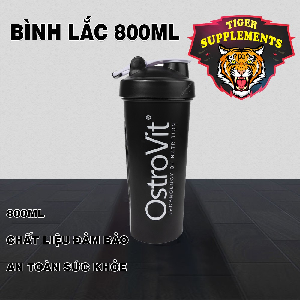 Bình lắc Ostrovit 800ml - Bình nước thể thao nhỏ 500ml - Shaker tập gym