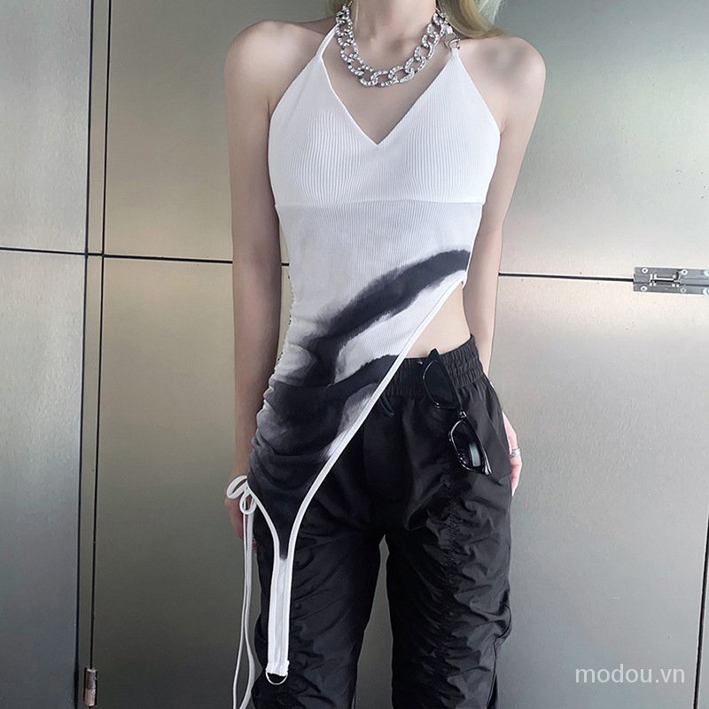 Áo Tank Top Cổ Chữ V Thiết Kế Độc Đáo Thời Trang Cho Nữ