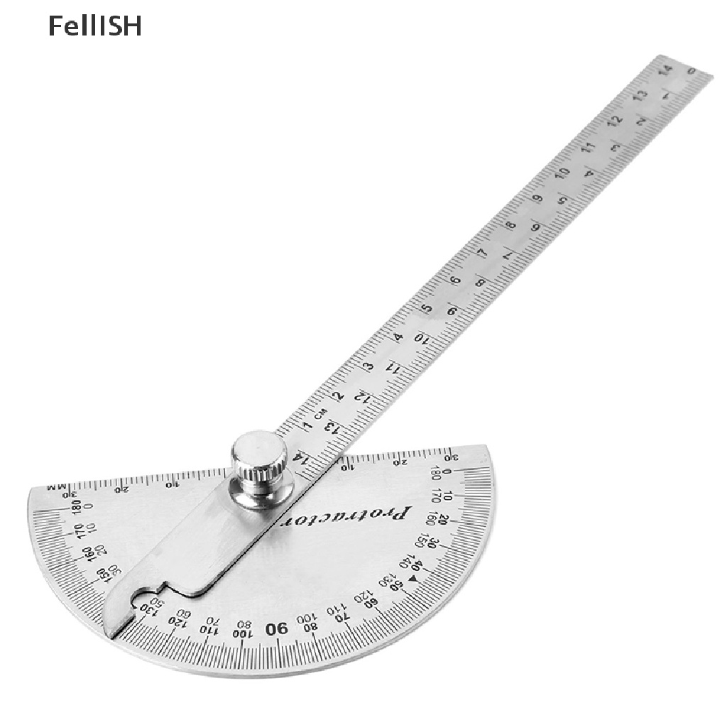 Thước Đo Góc 15cm Xoay 180 Độ Bằng Thép Không Gỉ 439br