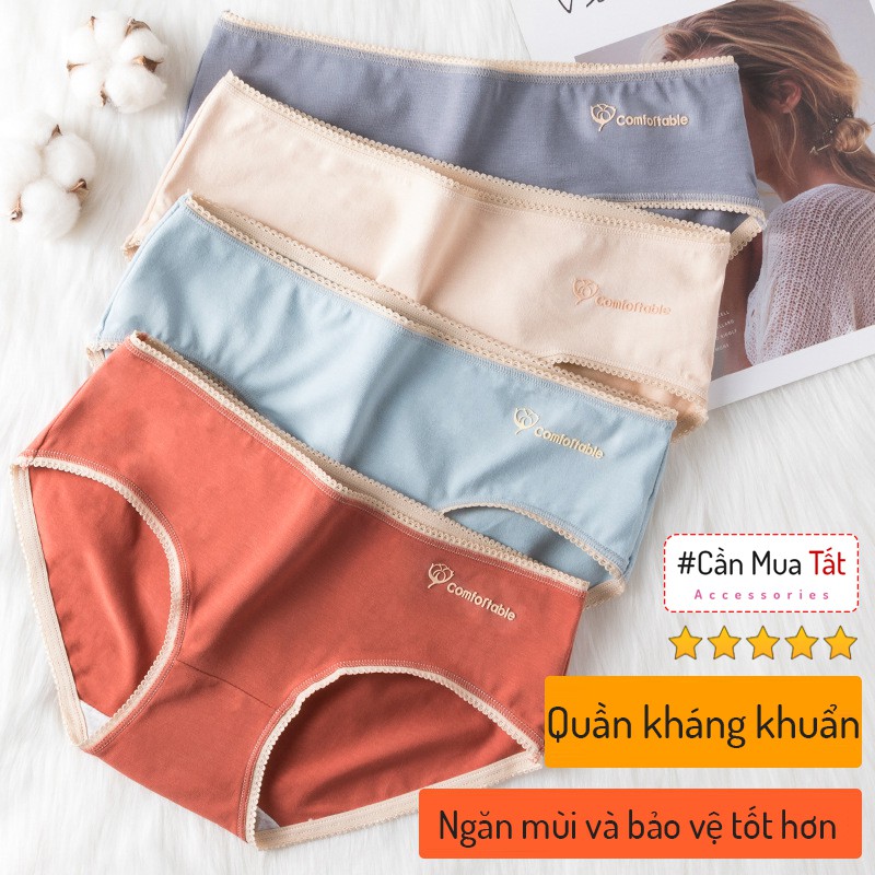 Quần lót nữ kháng khuẩn chất liệu cotton viền ren cao cấp kiểu Nhật - Sịp nữ Comfortable