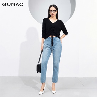 Áo len nữ rút dây GUMAC đủ màu, đủ size, phong cách street style AA9214