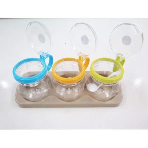 Bộ 3 hộp hũ đựng gia vị nắp bật tiện dụng hàng chính hãng nhựa Việt Nhật | BigBuy360 - bigbuy360.vn