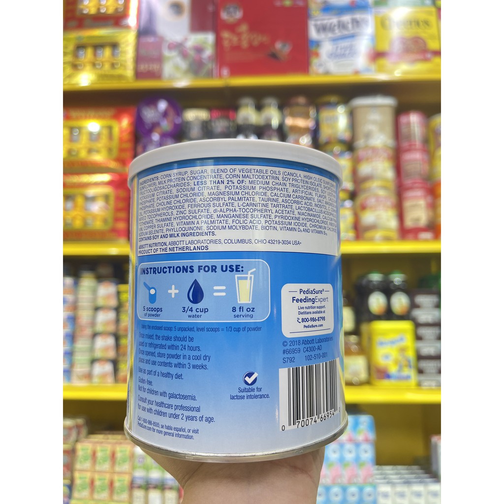 SỮA BỘT PEDIASURE MỸ GROW &amp; GAIN SHAKE MIX 400G HƯƠNG VANI DÂU SOCOLA THƠM NGON DINH DƯỠNG (CHUẨN USA)
