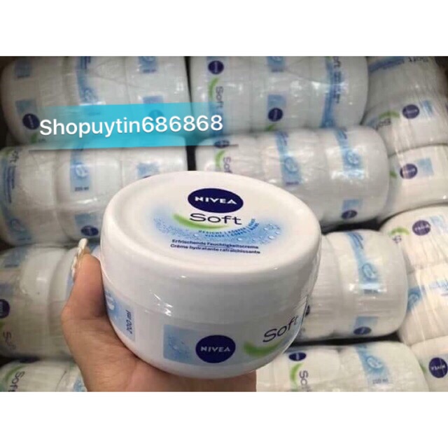 Kem dưỡng ẩm NIVEA Soft 200ml dành cho da mặt và toàn thân