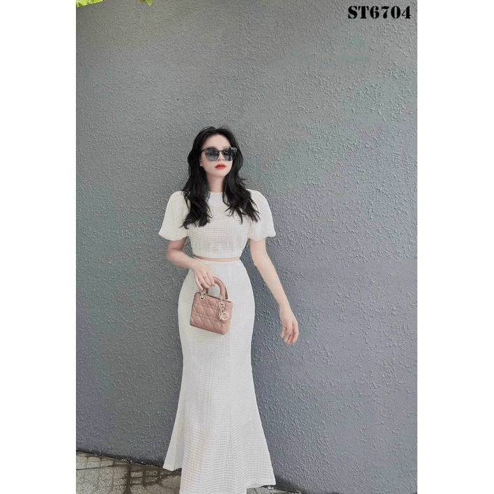 Sét Đầm 2 Món Áo Tay Phồng Kết Hợp Chân Váy Body Đuôi Cá Chất Xộp Nhật Mặc Nhẹ Đáng Yêu NEW UNISEX