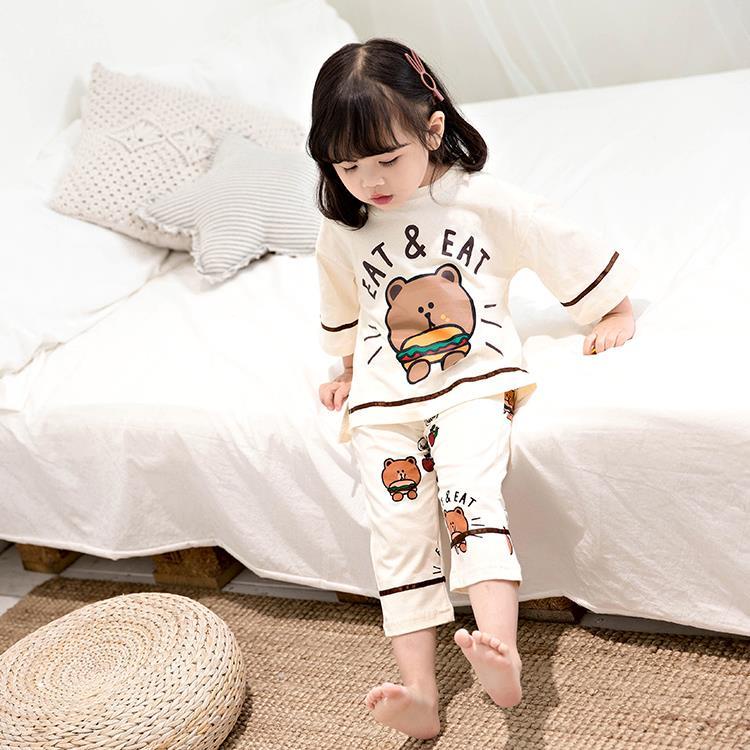 [Hàng Mới Về] Bộ Đồ Ngủ Cotton Tay Dài Thoải Mái Phong Cách Mùa Hè Cho Nữ