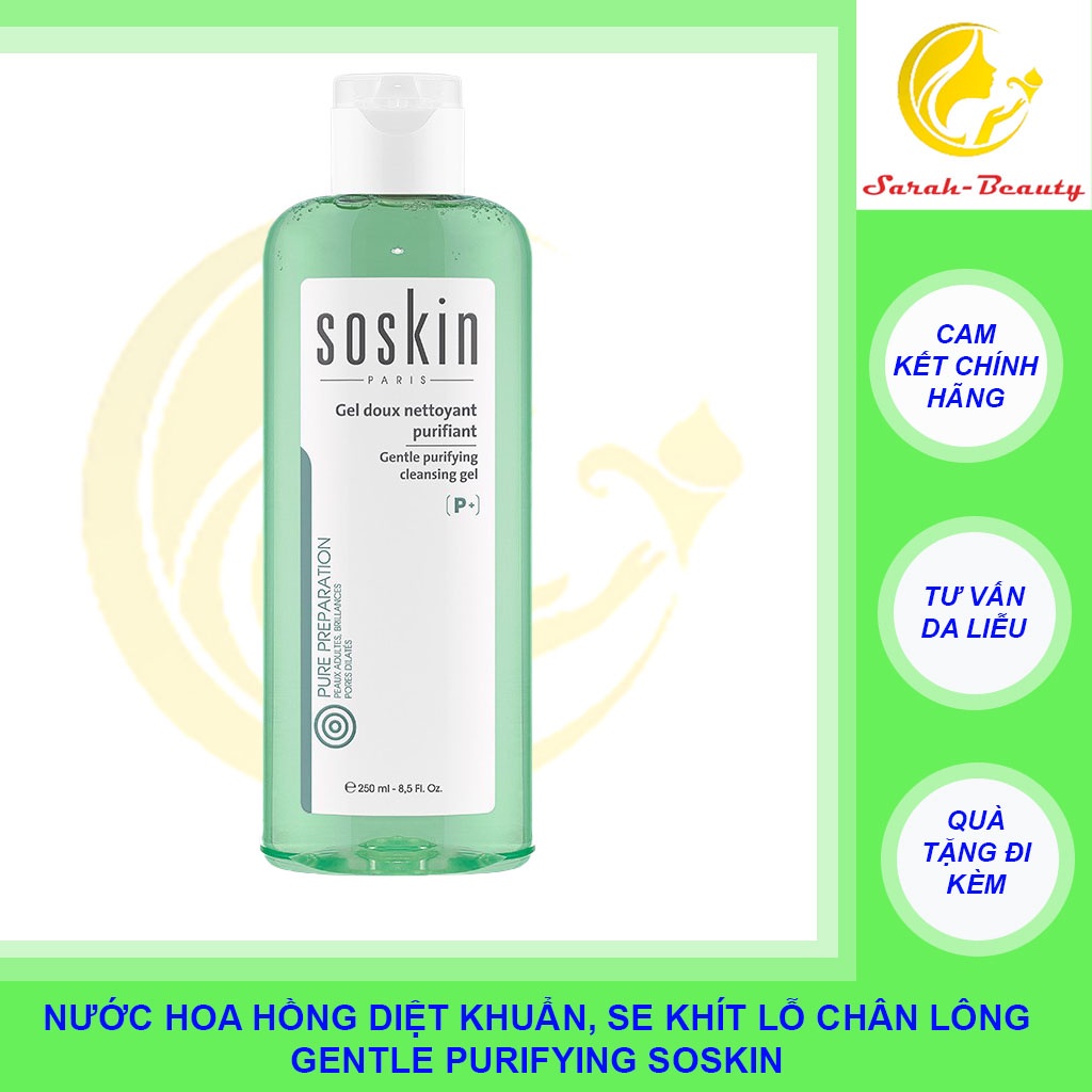 Nước hoa hồng diệt khuẩn se lỗ chân lông GENTLE PURIFYING SOSKIN