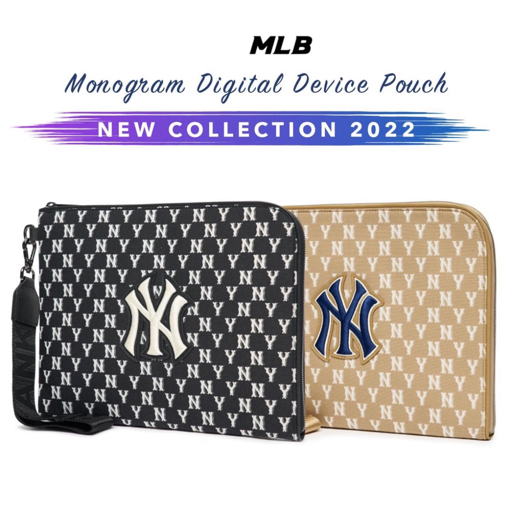 Túi Clutch MLB New Arrivals 2022 - Ví Kẹp Nách Màu Đen, Vàng Nâu - HÀNG CHÍNH HÃNG Cam kết chấ