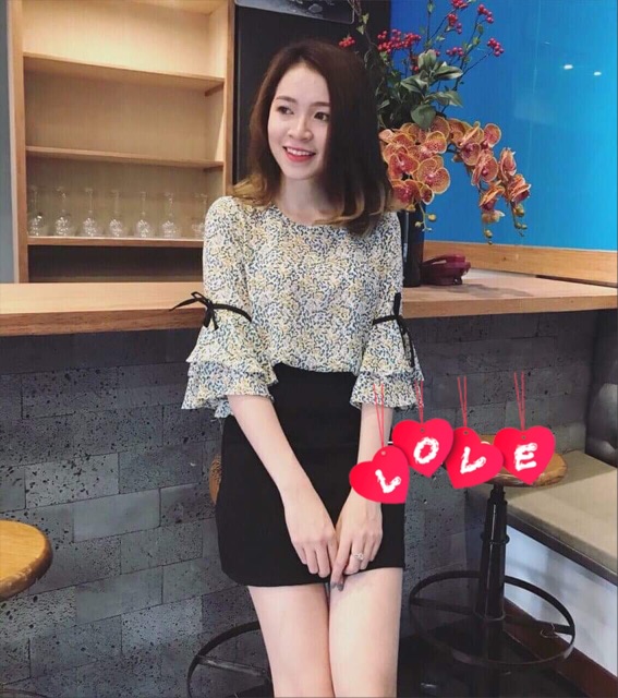 Hot Sơ mi hoa tay bèo tiểu thư SMBQ | WebRaoVat - webraovat.net.vn