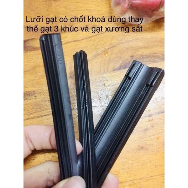 Lưỡi gạt mưa thay thế cho gạt nước ô tô đủ kích thước 14-26” (có chốt khoá)