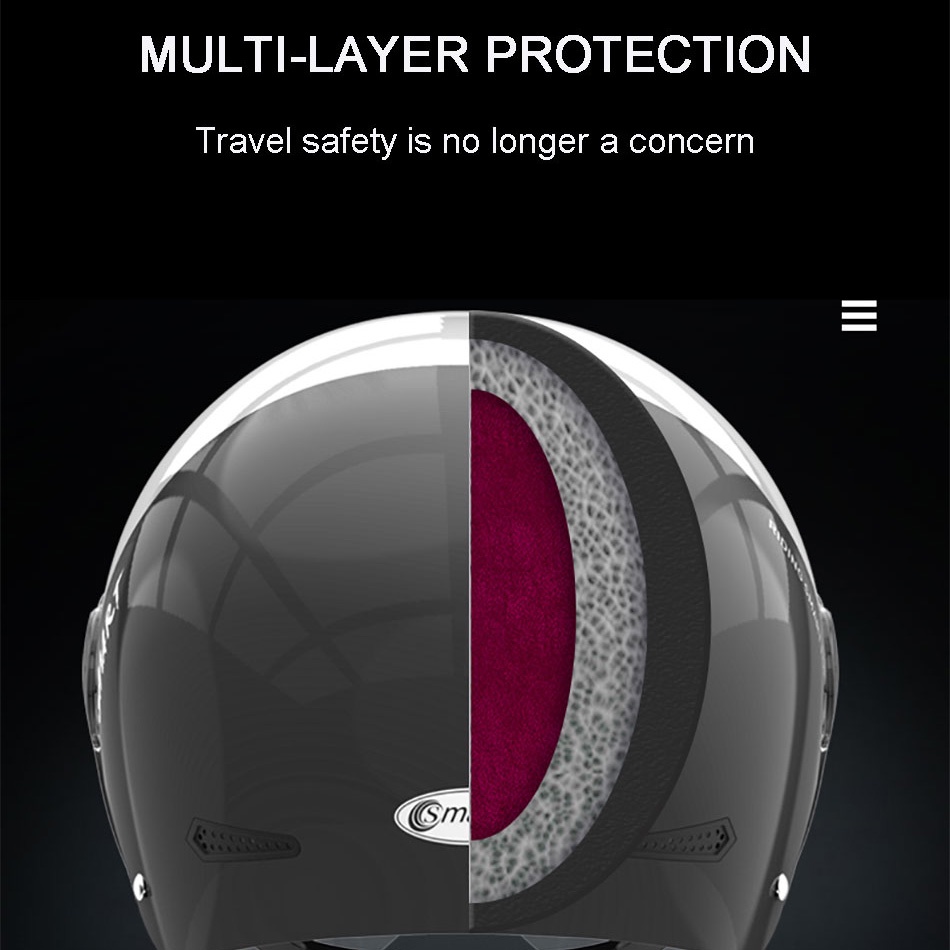 Mũ Bảo Hiểm Điện Thoại Xiaomi Youpin Smart4u Thiết Kế Đơn Giản Thiết Kế Đơn Giản 3C Nghe Gọi Cho Xe Máy