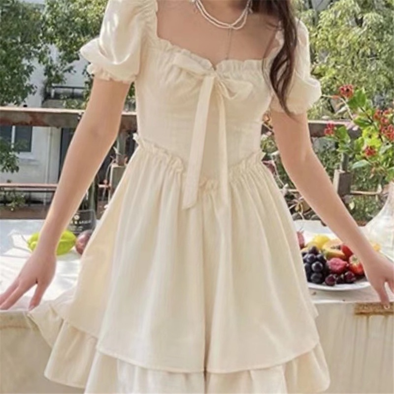 đầm trắng đầm bigsize nữ đầm tay phồng đầm hở lưng đầm nữ váy ngắn đầm vintage đầm đi tiệc váy tiểu thư sang chảnh đầm cổ vuông đầm hở lưng váy nơ váy bánh bèo nữ