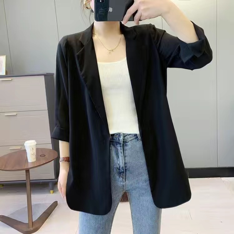 Áo Khoác Vest Tay Lửng Chất Liệu Chiffon Mỏng Phong Cách Hàn Quốc Thời Trang Cho Nữ
